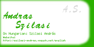 andras szilasi business card